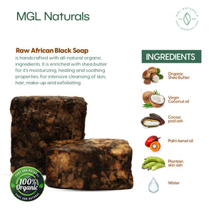 African Black Soap in Coconut Pot