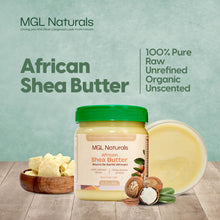 Load image into Gallery viewer, MGL Naturals Unrefined African Shea Butter 1 lb | 16oz Jars
