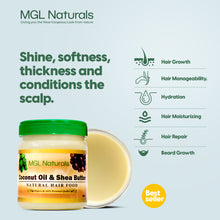 Load image into Gallery viewer, MGL Naturals Coconut Oil and Shea Butter Hair Food 1lb
