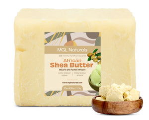 MGL Naturals Unrefined African Shea Butter 25 lb Ivory | White