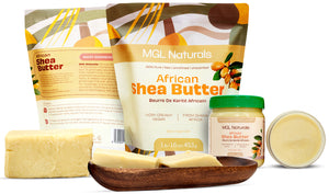 MGL Naturals Unrefined African Shea Butter 1 lb | 16oz Jars