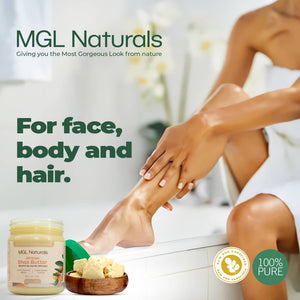 MGL Naturals Unrefined African Shea Butter 1 lb | 16oz Jars