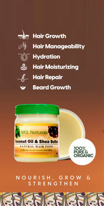 MGL Naturals Coconut Oil and Shea Butter Hair Food